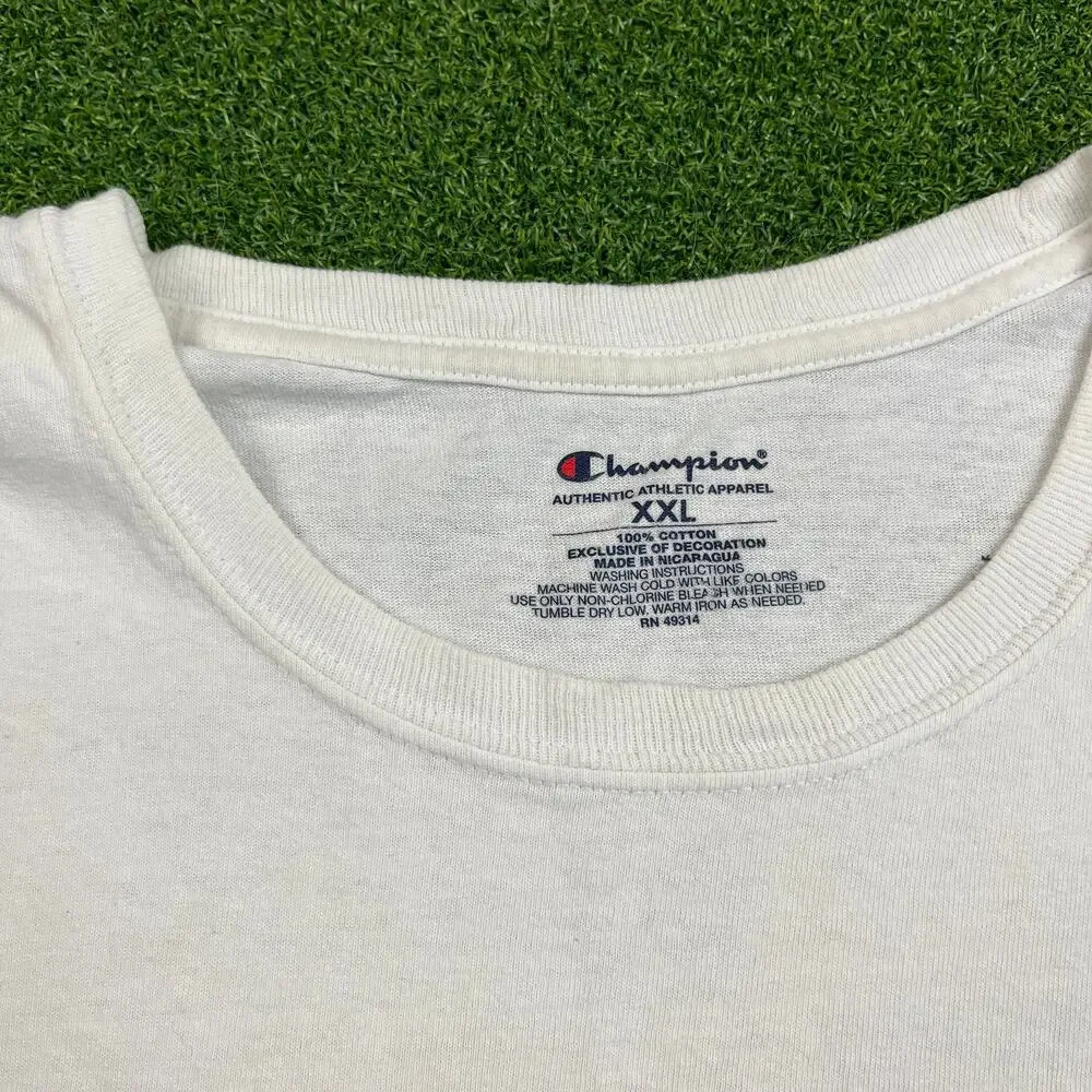 Y2K White Champion Football Gameday Clash T-Shirt Sz XXL - Picture 4 of 10